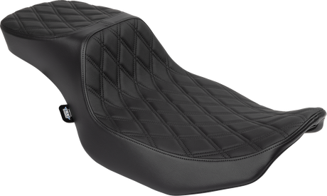 Drag Specialties Seats Performance Predator 2-Up Seat for Harley FLHX/FLTR 2023-2024 - Black Vinyl with Double Diamond Stitch - Part 4691B