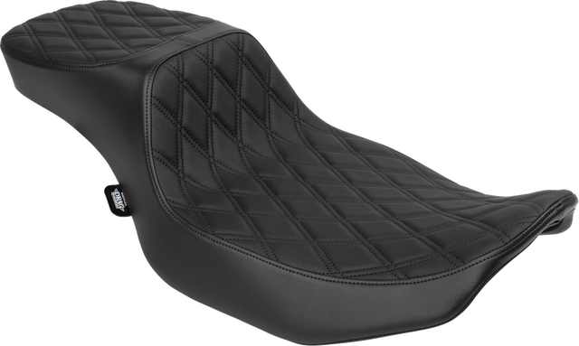 Drag Specialties Seats Performance Predator 2-Up Seat for Harley FLHX/FLTR 2023-2024 - Black Vinyl with Double Diamond Stitch - Part 4691B