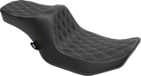 DRAG SPECIALTIES SEATS Predator III 2-Up Seat for Harley FLT/FLH 2023-2024 – Vinyl Double Diamond Silver Stitching
