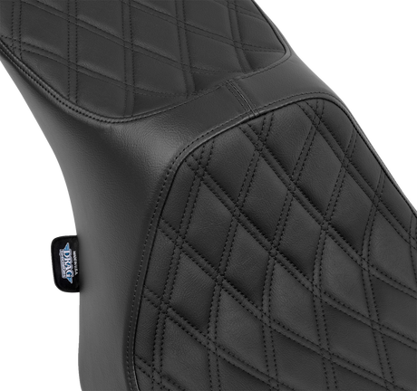 Drag Specialties Seats Predator III 2-Up Seat for Harley FLT/FLH 2023-2024 with Vinyl Cover and Double Diamond Stitching