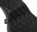 Drag Specialties Seats Performance Predator 2-Up Seat for Harley FLHX/FLTR 2023-2024 - Black Vinyl with Double Diamond Stitch - Part 4691B