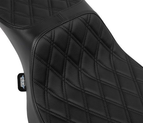 Drag Specialties Seats Performance Predator 2-Up Seat for Harley FLHX/FLTR 2023-2024 - Black Vinyl with Double Diamond Stitch - Part 4691B