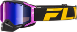 Fly Racing Zone Elite Sn Goggle Black/Pink with Purple Mirror and Plated Rose Lens