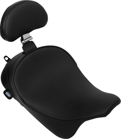 Drag Specialties Seats Solo Front Seat with Backrest Option for Harley-Davidson FL 2008-2023, 4699A