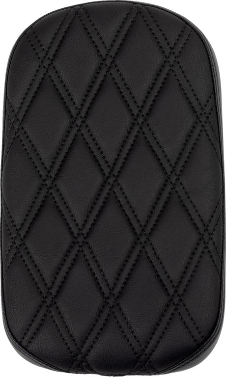 Drag Specialties Seats Rear Solo Seat - Wide Double Diamond Black Stitch for Harley FLH/FLT 1997-2023 - Part #4700B