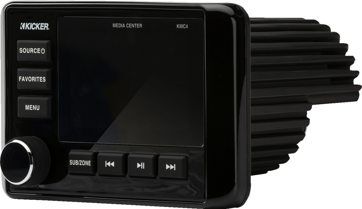 KICKER 51KMC4 Car Audio Source Unit with Bluetooth, Weather Band, and Customizable EQ for Jeep Wrangler, Ford F-150, Chevrolet Silverado, Toyota Tacoma, and Honda Ridgeline