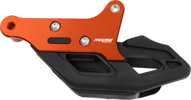 MOOSE OFFROAD Chain Guide for KTM and Husqvarna G32-5303BO – Orange, Heavy-Duty Aluminum and TPU Construction
