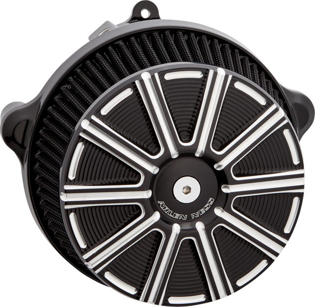 ARLEN NESS Big Sucker™ Stage 1 Air Cleaner Kit with Cover - 10 Gauge - Black with Machined Accents 600-307