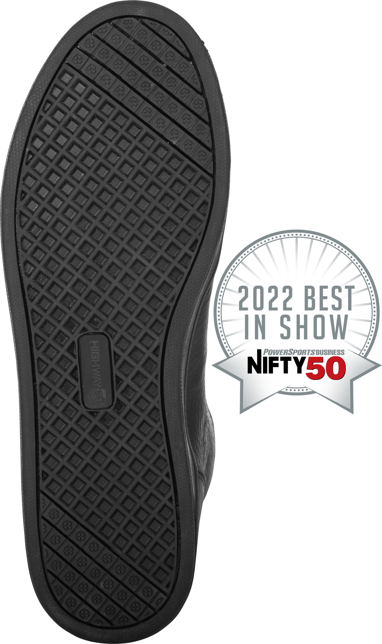 HIGHWAY 21 Axle Leather Waterproof Shoes for Harley Davidson Motorcycles - Size 5, Black