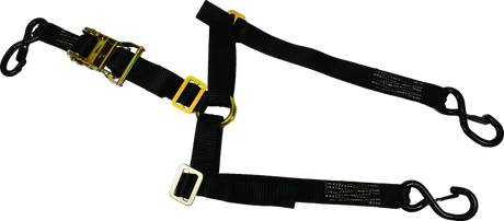 DragonFire Racing Dragonfire Spare Tire Tie-Down Strap with Heavy-Duty Ratchet and Rubber-Coated Hooks