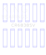 King Engine Bearings Ford 276DT/D17TED4/AJD 2.7L V6 (Size +0.10) Rod Bearing Set