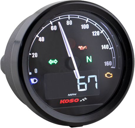 KOSO Tnt 05s D60 Speedometer - Compatible with Honda Civic, Toyota Corolla, Ford F-150, and More