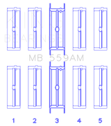 King Engine Bearings Ford 330/352/360/390/410/428 Engine (Size 040) Main Bearing Set