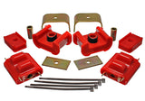 Energy Suspension 3.1124R Performance Polyurethane Motor and Transmission Mount Set for 1977-1984 GMC K25 Suburban and K2500 4WD - Red with Zinc Finish