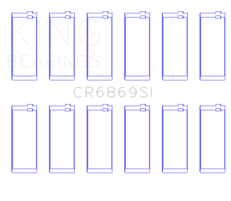 King Engine Bearings Jeep AMC 232CI/242CI/248CI I6 (Size .010) Connecting Rod Bearing Set