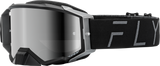Fly Racing Zone Pro Goggle Black/Grey with Black Mirror/Smoke Lens - Compatible with ATV, Dirt Bike, and Motocross