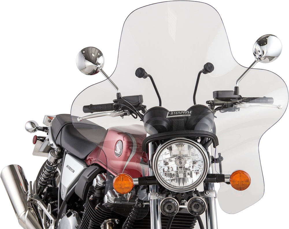 Slipstreamer S-00 Enterprise Windshield Clear with Lower Deflectors for Cruiser and Touring Motorcycles