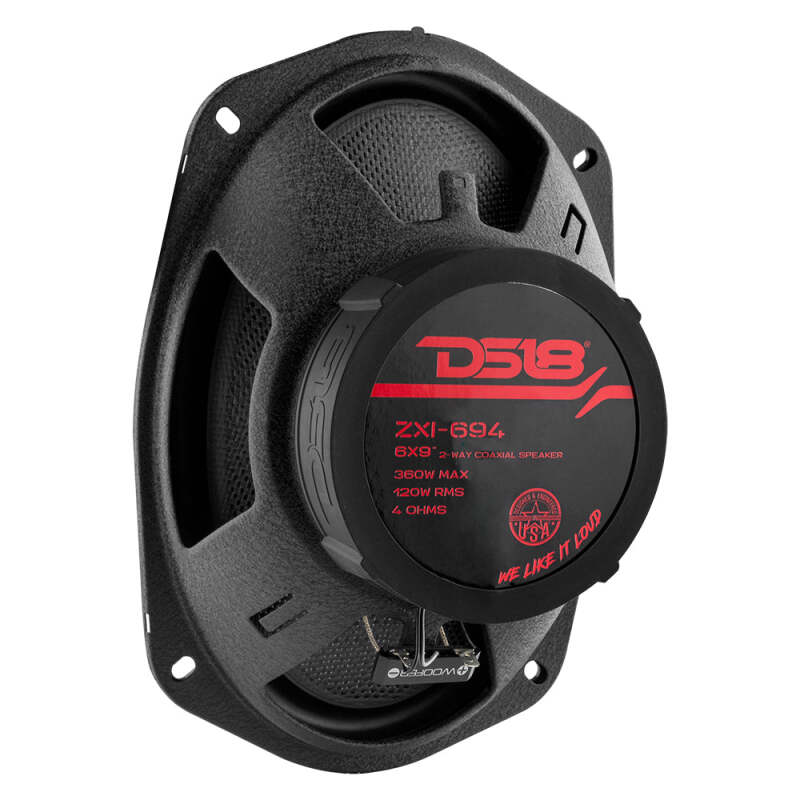 DS18 ZXI-694 6x9 Inch 120W RMS 2-Way Coaxial Car Speakers with Kevlar Cones for Automotive Use
