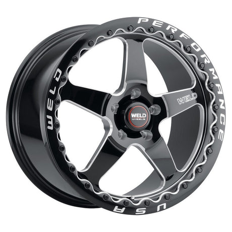 Weld S904 17x10 Ventura Beadlock Wheel with Gloss Black Finish and 5x112 Bolt Pattern