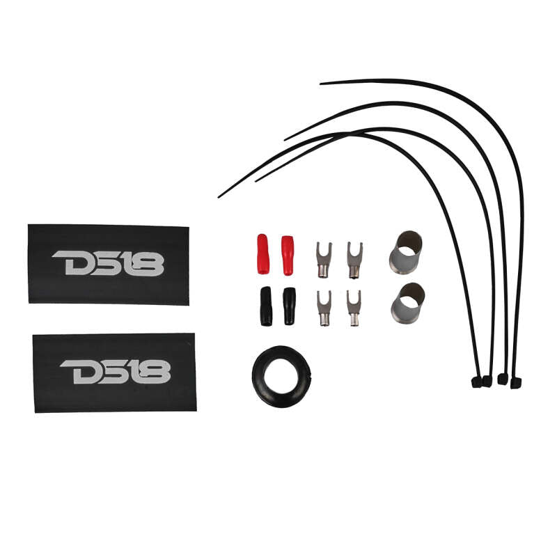 DS18 0-GA Amplifier Install Kit Advance - Red for Car Audio Systems