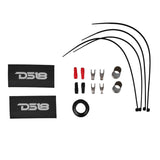 DS18 0-GA Amplifier Install Kit Advance - Red for Car Audio Systems