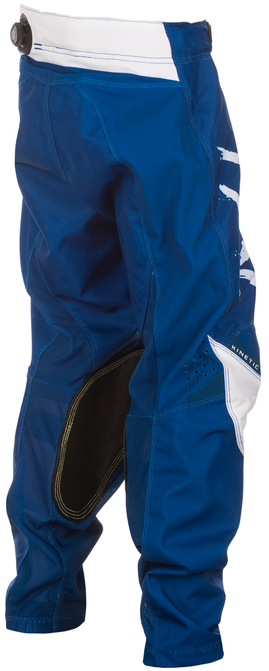Fly Racing Youth Kinetic Stoke Offroad Pants Navy/White Size 22 with Ventilated Multi-Panel Design