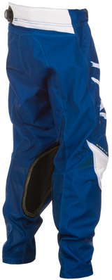 Fly Racing Youth Kinetic Stoke Offroad Pants Navy/White Size 22 with Ventilated Multi-Panel Design
