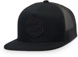 Alpinestars Bolt Trucker Hat Black/Black - Adjustable Mesh Cap with Embroidered Logo for Motorcycle and Off-Road Enthusiasts