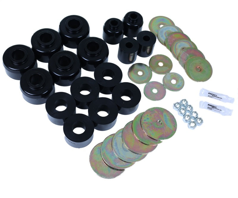 Energy Suspension 8.4114G Black Body Mount Bushing Set for Toyota 4Runner, FJ Cruiser, and Land Cruiser (2003-2009)