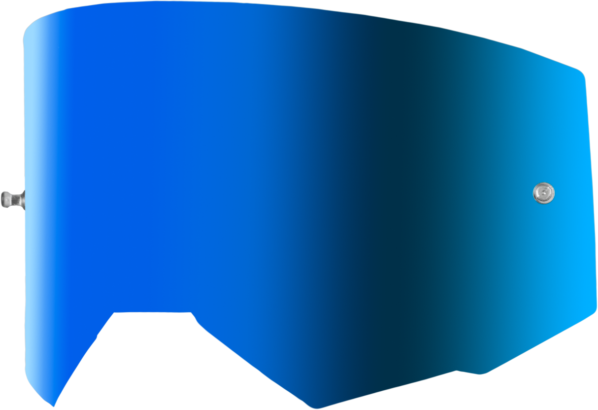 FLY Racing Single Lens with Post for Zone, Focus, and Sand Goggles – Sky Blue Mirror / Sky Blue Lens