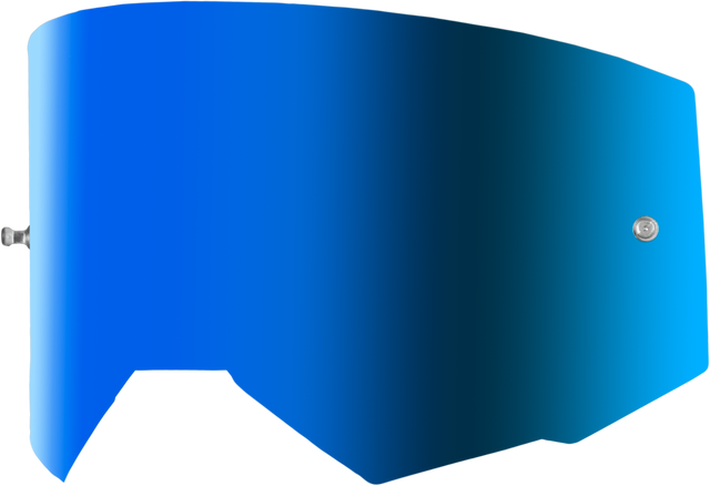 FLY Racing Single Lens with Post for Zone, Focus, and Sand Goggles – Sky Blue Mirror / Sky Blue Lens