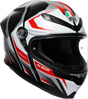 AGV K6 S Helmet - Karve Matte Black/White/Red - 2XL | Motorcycle Helmet for Sport and Touring