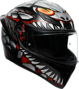 AGV K1 S Lyzard Matte Black/Gray/Red Motorcycle Helmet - Large, Fits Honda, Yamaha, Kawasaki, Suzuki, Ducati, and More