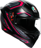 AGV K1 S Helmet - Sling Matte Black/Pink, 2XL, Compatible with Honda CBR600RR, Yamaha YZF-R3, Kawasaki Ninja 400, Suzuki GSX-R600