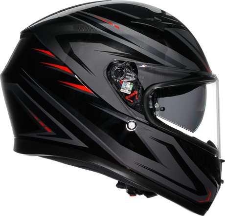 AGV K3 Helmet Syth in Black/Red for Motorcycle Riding - Size Small