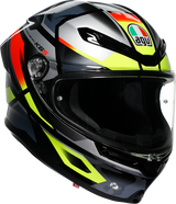 AGV K6 S Erazer Motorcycle Helmet - Black/Red/Yellow Fluo – Small | Fits Honda, Yamaha, Kawasaki, Suzuki, Ducati, BMW, KTM, and more