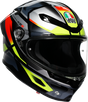 AGV K6 S Erazer Motorcycle Helmet - Black/Red/Yellow Fluo – Small | Fits Honda, Yamaha, Kawasaki, Suzuki, Ducati, BMW, KTM, and more