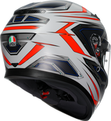 AGV K3 Helmet Space Matte White/Red Fluo 2XL - Motorcycle Helmet with Pinlock® 70 MaxVision™ Lens, Ventilation, and Glasses Compatibility for Cruiser, Sportbike, Touring Vehicles