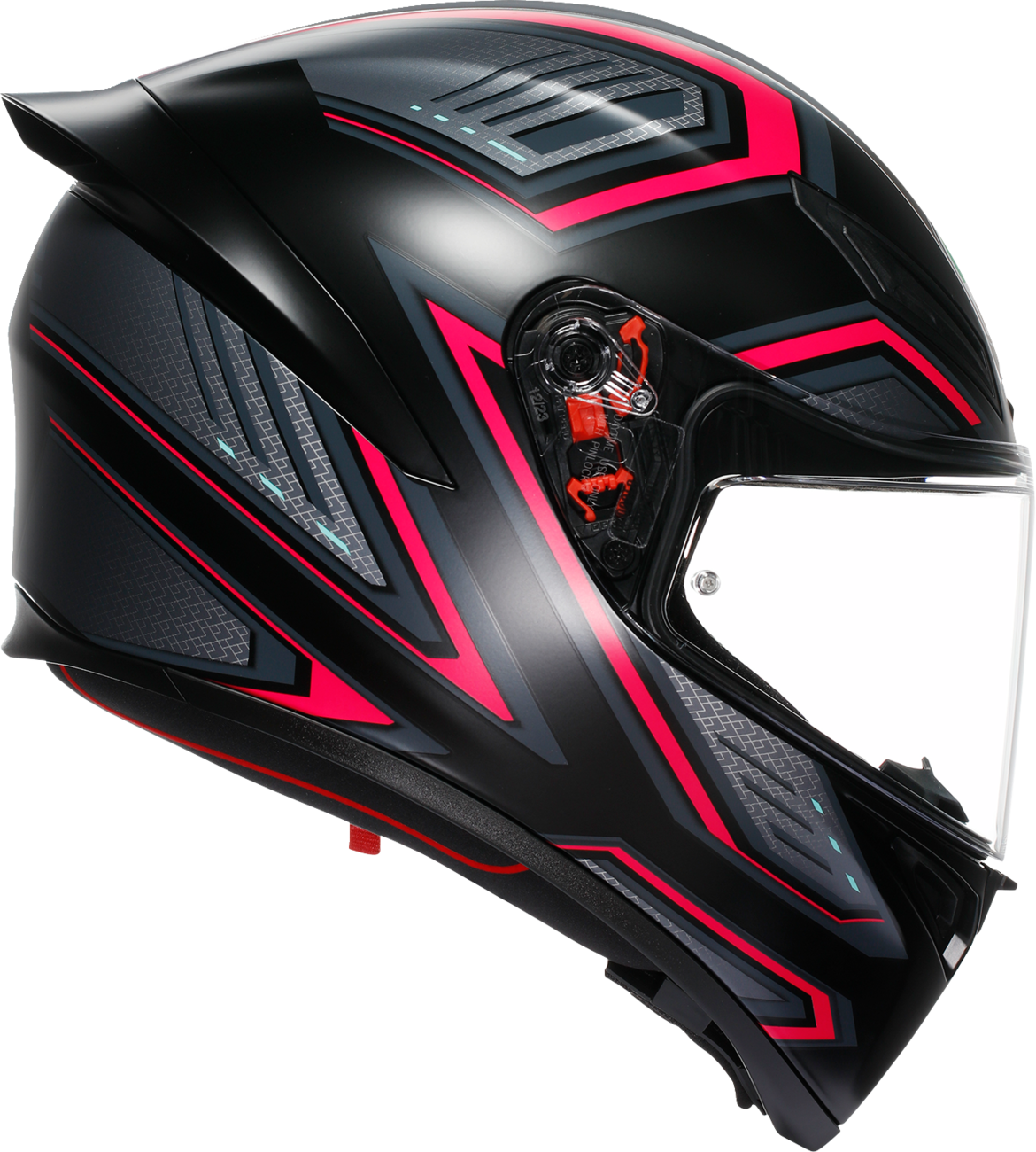 AGV K1 S Helmet - Sling Matte Black/Pink, 2XL, Compatible with Honda CBR600RR, Yamaha YZF-R3, Kawasaki Ninja 400, Suzuki GSX-R600