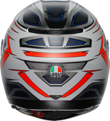 AGV K3 Helmet Space Matte White/Red Fluo 2XL - Motorcycle Helmet with Pinlock® 70 MaxVision™ Lens, Ventilation, and Glasses Compatibility for Cruiser, Sportbike, Touring Vehicles