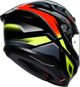 AGV K6 S Helmet Erazer - Black/Red/Yellow Fluo for Medium Fit - Enhanced Ventilation and Safety Features