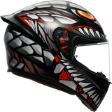 AGV K1 S Lyzard Motorcycle Helmet - Matte Black/Gray/Red for Cruiser, Sportbike, and Touring Bikes - XL 2118394003-044-XL
