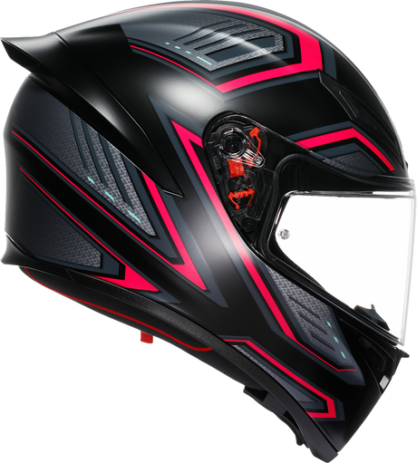 AGV K1 S Helmet - Sling Matte Black/Pink - XL - Motorcycle Helmet for Street and Sport Bikes