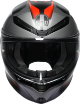AGV K6 S Helmet - Karve Matte Black/Gray/Red for Motorcycle Riders - 2XL