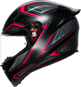 AGV K1 S Helmet - Sling Matte Black/Pink, 2XL, Compatible with Honda CBR600RR, Yamaha YZF-R3, Kawasaki Ninja 400, Suzuki GSX-R600