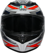 AGV K3 Helmet Space Matte White/Red Fluo 2XL - Motorcycle Helmet with Pinlock® 70 MaxVision™ Lens, Ventilation, and Glasses Compatibility for Cruiser, Sportbike, Touring Vehicles