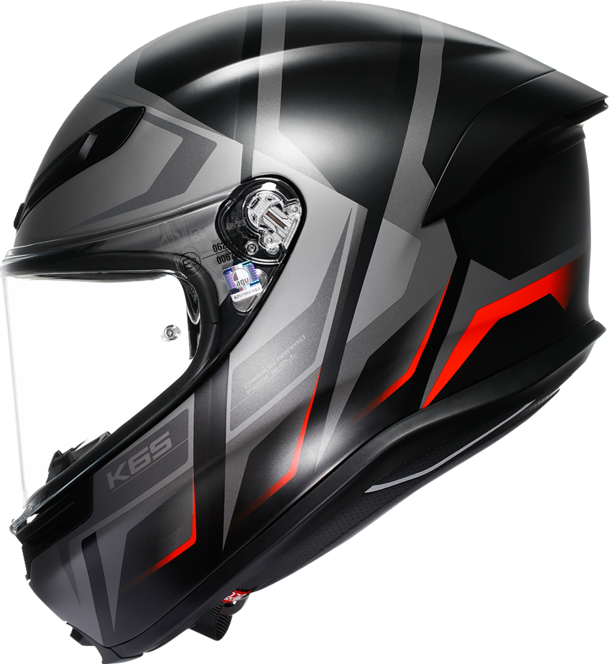 AGV K6 S Karve Matte Black/Gray/Red Helmet - XL | Designed for Sport and Touring Riders