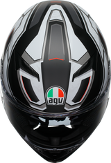 AGV K3 Helmet Rivia Matte Black/White - Large | Compatible with Sport, Touring, and Commuter Motorcycles