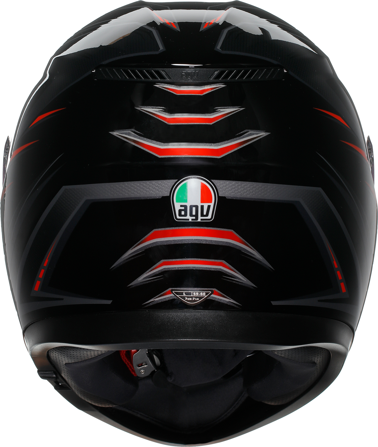 AGV K3 Helmet - Syth Black/Red - Medium | Sportbike Motorcycle Helmet with Pinlock MaxVision Visor, Ventilation, and Aerodynamic Shell for All Riding Positions