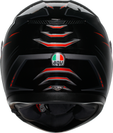AGV K3 Helmet - Syth Black/Red - Medium | Sportbike Motorcycle Helmet with Pinlock MaxVision Visor, Ventilation, and Aerodynamic Shell for All Riding Positions